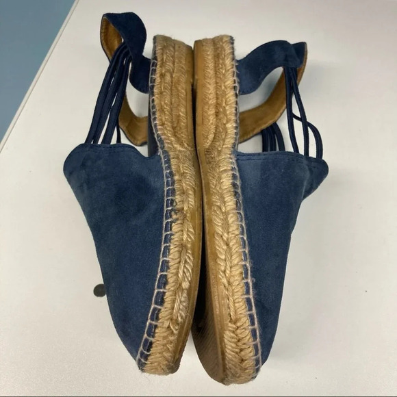 TONI PONS Sz 41 Nuria Espadrilles Blue Suede Comfort Elastic Shoes - Picture 5 of 8